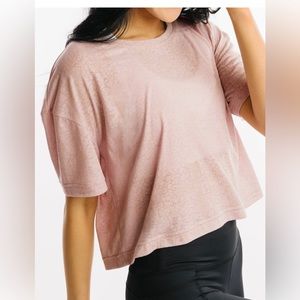 Zyia Active Muted Pink Mosaic T  NWT size Large